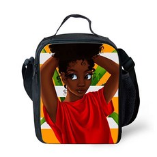 메이크미 아프리카소녀 보온보냉 도시락 가방, 혼합색상, 1개