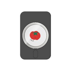 웨이브스튜디오 맥세이프 충전기 소울 투명 거치대 충전독 휴대폰 케이스, 모던아트 토마토, 1개