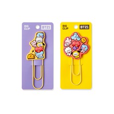 BT21 미니니 빅클립 3탄 퍼플 + 옐로 세트, 1세트
