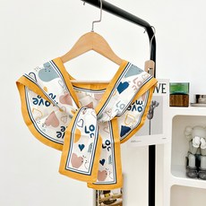 여성용 아티렐 실크 패션 인쇄 매듭 바람막이 작은 숄 TYPE03