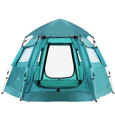 스위스마운틴 헥사돔 원터치 텐트, 그린, 6인용