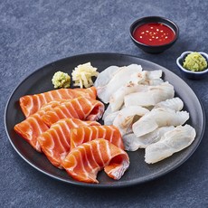 맛있는 광어 연어회 (냉장), 1개, 200g