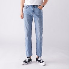 디엘크리 남성용 데일리 워싱 스판 컷팅 청바지