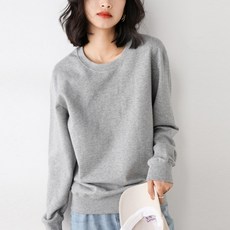 데이소이 여성용 오버핏 무지 맨투맨