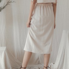 나루강 Button detail H-line long skirts 미디 스커트