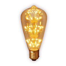 LED 에디슨 램프 눈꽃 ST벌브64, 골든글라스