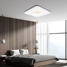 LED 라이트 투톤 사각 방등 50W, 화이트 화이트