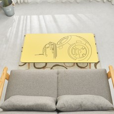 아이캔컴퍼니 미드센츄리 인테리어 1200LPM 원목다리 거실테이블 1200 x 600 x 325 mm, BB