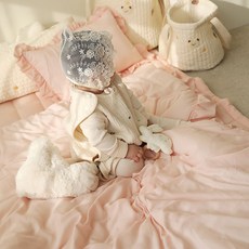 히요코베이비 수플레 아기 모달 차렵이불, 프릴핑크