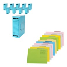 에코청운 문서 보관 상자 10p + 문서 보관 홀더 20p, 하늘(문서보관상자), 랜덤발송(문서 보관 홀더), 1세트