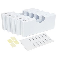 Home Master 塑膠袋收納盒 Set M號 (附註紙、魔鬼氈貼), 白色, 5入, M, 1組