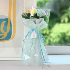 아스파시아 비누꽃 파스텔 장미 비누꽃 꽃다발, 민트, 1개