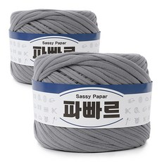 쎄비 파빠르 패브릭얀 뜨개실 500g x 2p, 55 회색, 95m, 2개