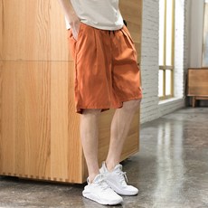 구디프 남성용 투핀턱 5부 반바지