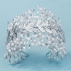 Minsung Company寬簷草帽髮箍, 銀色, 1個