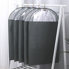 퍼니벨 양복형 오염방지 부직포 일반 의류커버 그레이, 5개, 1개입