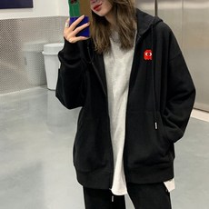 루나글램 임산부 팩맨 플리스 후드