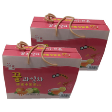 花泉 蜂蜜水果茶禮盒 Set, 韓國原裝進口, 柚子 2包+白葡萄 2包, 2盒