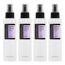 COSRX 修護噴霧化妝水 AHA/BHA Clarifying Treatment Toner, 溫和去角質, 深層淨化毛孔, 150ml, 4瓶