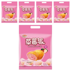 旺旺 野川草莓派, 精心烘焙, 190公克x10包x5袋, 190g, 5袋