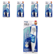 PLUS 普樂士 MR2修正帶, 尖端更耐用 內帶可替換 智慧型滾輪, 深藍色, 5個