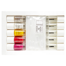 nailmatic LAB 法式成人指彩DIY任意玩 Set, 巴黎玫瑰粉套組, 植物萃取, 5色調色基色顏料, 5瓶空玻璃瓶..., 5色調色基色顏料 + 5瓶空玻璃瓶 + 10支吸管吸器 + 5張標籤註記貼紙 + 1本小冊子, 1組