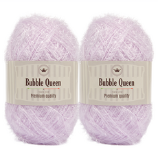 brandyarn Bubble Queen系列 菜瓜布線，淡紫色 2入，90克，韓國製, 淺紫色, 2捲