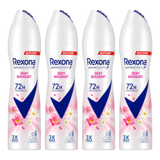 Rexona 蕊娜 制汗爽身噴霧 媚惑香氛135ml*4入組,長效制汗,持久散發優雅迷人香氣, 135ml, 4瓶