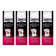 BIALeTTI 拜雷提 Perfetto Moka 研磨咖啡 巴西日曬5號, 250g, 100%阿拉比卡豆, 熱帶水果香甜, 滑順油脂, 法式濾壓壺, 4包