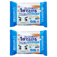 LEC 激落君Cleanpa 廁所清潔用防菌濕紙巾, 48枚入, 155 x 220mm, 2包