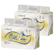 春風 抽取式擦手紙巾, 5包, 2袋