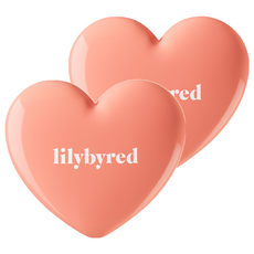 lilybyred LUV Beam 心型腮紅膏, 水潤清爽, 01 蜜桃粉, 2個