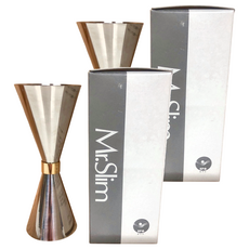 金環刻度盎司杯, 30/45ml刻度盎司杯，304不鏽鋼, 銀色 金環, 1個