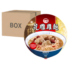 台酒 花雕雞麵 12入 - 濃郁藥膳湯頭，香Q細麵與雞肉塊料理包