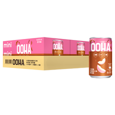 OOHA 氣泡飲 水蜜桃烏龍茶 迷你罐, 200ml, 24罐