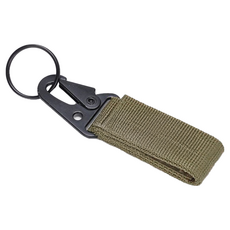 捷華 金屬鑰匙鷹嘴扣, 軍綠色, 適用寬度5cm以下腰帶, 1個