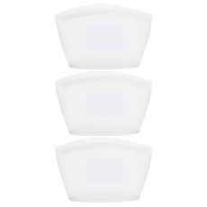 SiliPot 頂級矽膠密封袋 白色 500毫升 1入, 小, 3個