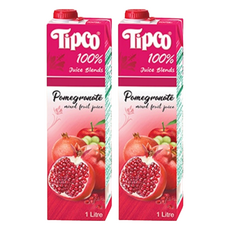 Tipco 100%石榴綜合果汁 2瓶 1L裝，無添加健康果汁，家庭號分享，補充每日所需，享受多重味蕾饗宴, 1L