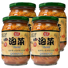 龍宏 韓式泡菜，無添加防腐劑，全素, 380g, 4罐