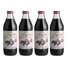 ALPS WINE 阿爾卑斯 紅葡萄果汁, 100%紅葡萄汁, 日本原裝進口, 1L, 4瓶