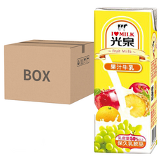 光泉 果汁牛乳 Set, 鮮醇鮮乳 健康之選, 200ml, 48入