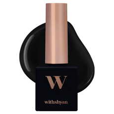 withshyan 彩色美甲凝膠 W06 ink black, 深色飽和, W06 Ink black 墨黑, 10g, 1瓶