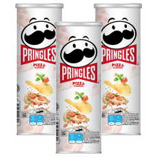 PRINGLES 品客 洋芋片 比薩口味, 追劇必備零食, 102g, 3罐