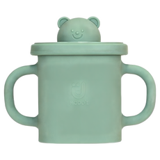 MODU'I BLUEMAMA 幼兒鉑金矽膠熊熊零食蓋 350ml, 薄荷綠, 8.6 x 14cm, 1個