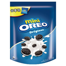 OREO 奧利奧 迷你夾心餅乾 分享包 香草口味 8包入, 163.2g, 1袋