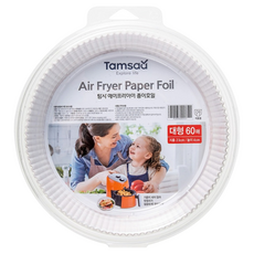 Tamsaa 氣炸鍋烘焙紙 Set 60張, 耐高溫230℃, 適用於氣炸鍋, 23x4 公分, 減少殘留油脂, 清潔更方便, 23 x 4cm, 1組