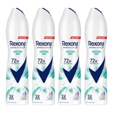 Rexona 蕊娜 制汗爽身噴霧 清新舒棉 72H, 135ml, 4瓶