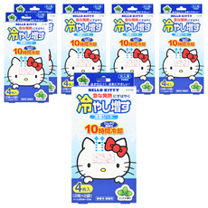 Novopin Kitty退熱貼套裝，10小時冷卻，4枚入，薄荷香，大人/小孩用, 4片, 6盒