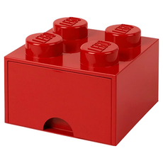 Room Copenhagen LEGO 樂高四凸收納盒, 紅色, 1個