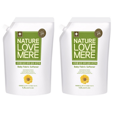 NATURE LOVE MERE 然自母愛 嬰兒衣物柔軟精補充包, 1300毫升 2入, 1.3L, 2包